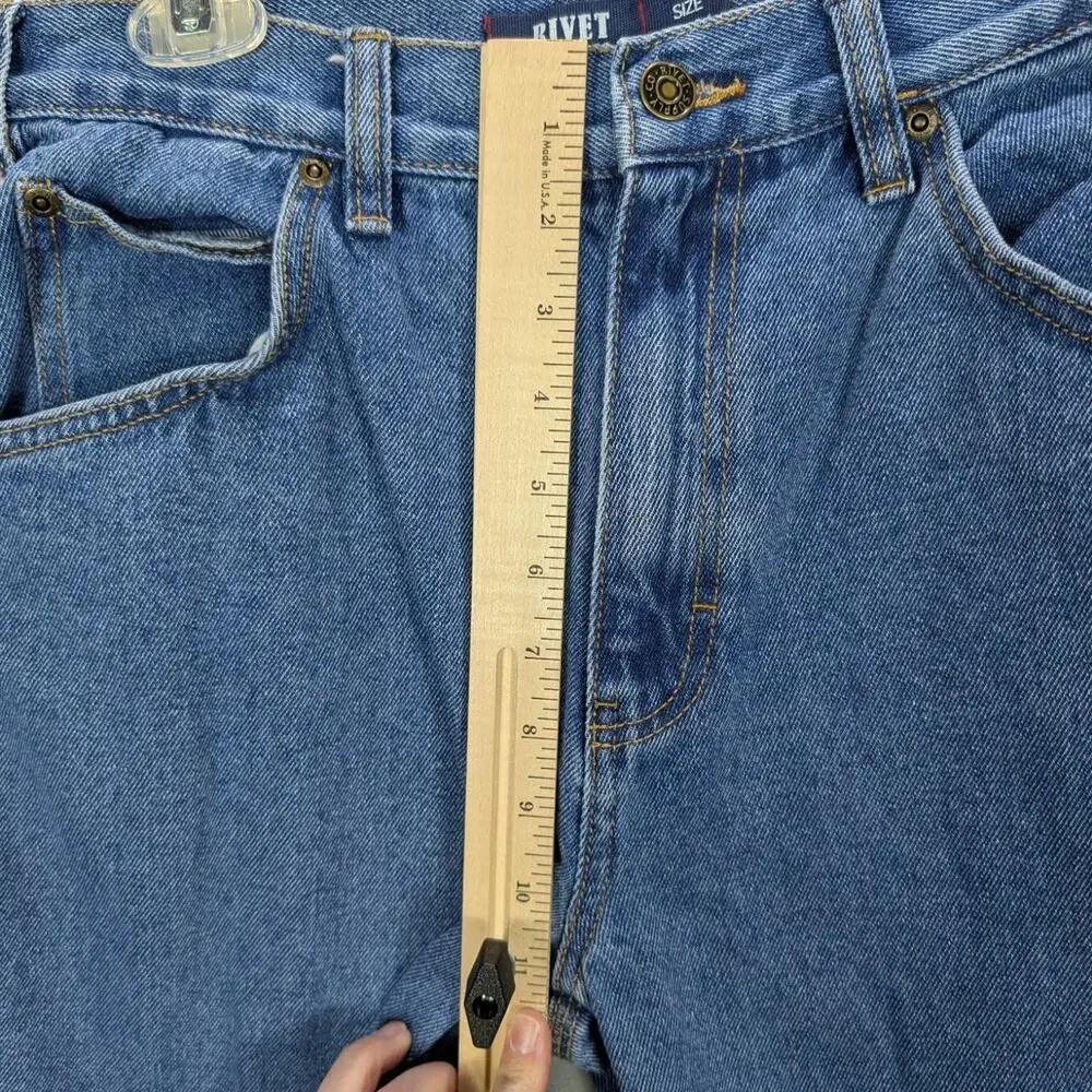 Rivet Supply Co Jeans Mens 34 x34 (32.5) Blue Straight Leg Work Normcore Classic